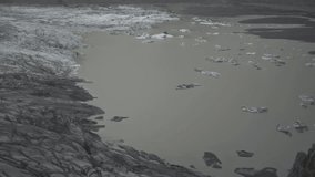 view of Skaftafell glacier, Vatnajokull National Park in Iceland.
