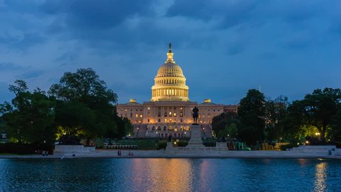 4k hyperlapse video of United States Capitol