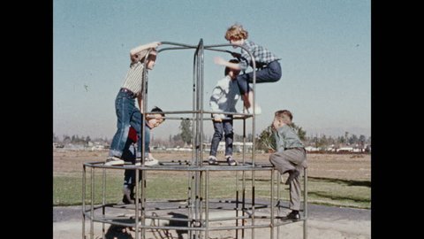 1960s Boys Girls Play On Playground Stock Footage Video (100% Royalty-free) 1015481050 | Shutterstock