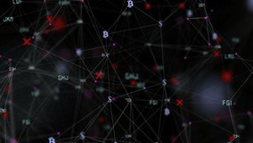 The space of finance.Symbols of bitcoin and dollar are associated with the symbols of the stock market.Beautiful 3d animation of the Global Digital Network Growing with Numbers Flying. Business - Powered by Shutterstock - Get 15% off with code: PIKWIZARD15