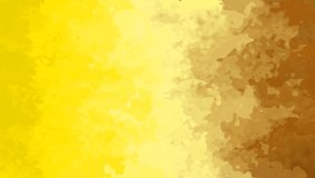 abstract animated stained background seamless loop video - watercolor effect - yellow gold ochre khaki brown color