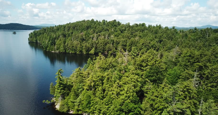 Saranac Lake in the Adirondack Mountains , New York image - Free stock ...