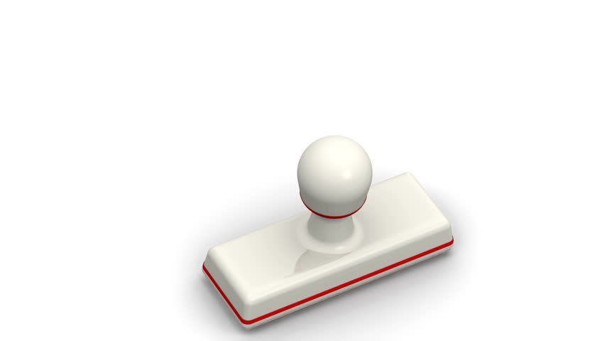 For sale. The stamp leaves a red imprint FOR SALE on white surface. Footage video