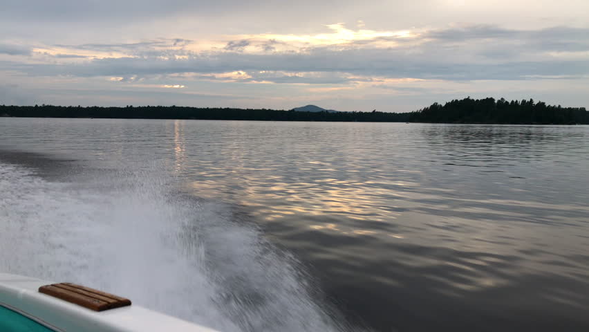 Boating on Saranac Lake Adirondacks