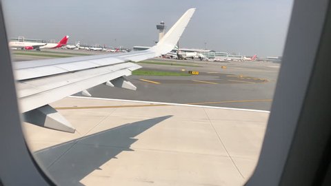Taking off from JFK Airport New York