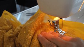 sew machine closeup hand, sewing
