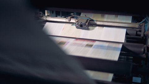 Newspaper printed on a printing house machine.