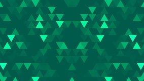 Abstract background loop of colored triangles in a geometric pixelated mosaic tile pattern. Abstract random geometric polygon background