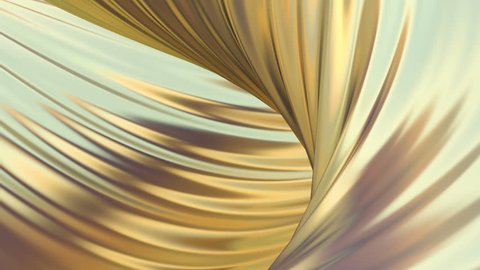 Gold satin or silk background. Golden animation texture Arkivvideo