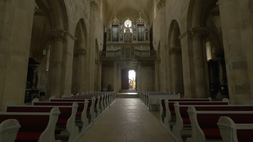 Alba Iulia, Romania - December, 2016: Interior of the Catholic Church, Alba Iulia | Shutterstock HD Video #1015598890