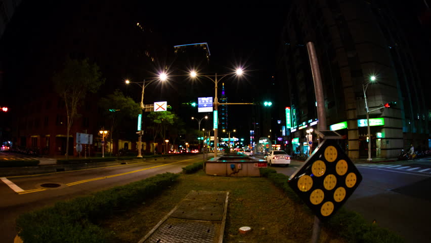 Xinyi District  Taipei / Taiwan - 07.07.2018 : Its a city location in Taipei. 4K & time lapse. camera : Canon EOS 5D mark4