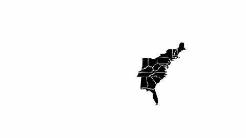 Animated USA map with states