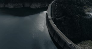 Turn around Contra dam - Aerial 4K