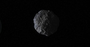 The 101955 Bennu, a carbonaceous asteroid in the Solar System,  a potentially hazardous object impacting the Earth in the future. 
As illustration or background. 3D rendering.