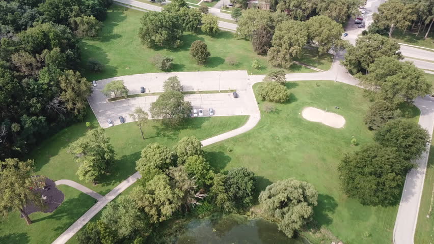 Fly Over Park, Soccer Fields And Boat Landing