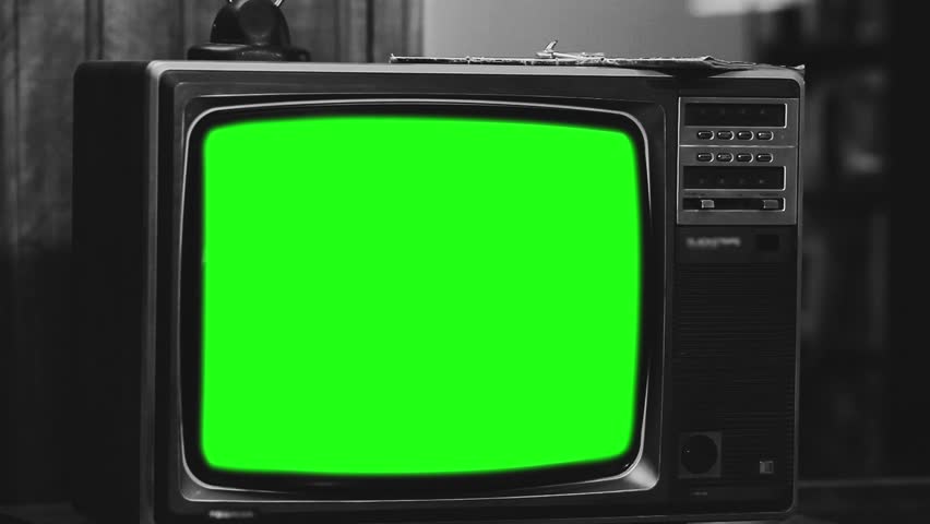 old-tv-green-screen-black-white-stock-footage-video-100-royalty-free