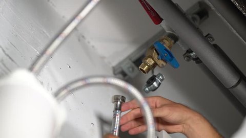 plumbing connection stock video