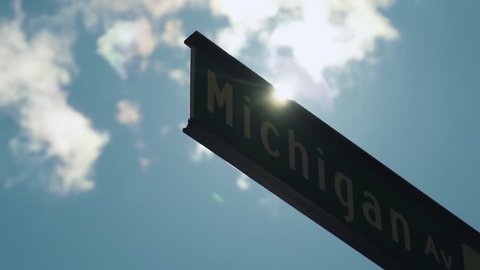 Michigan Ave Sign in Downtown Chicago which The Magnificent Mile is Located