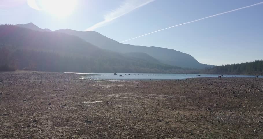 Shoreline of Rattlesnake Lake in Washington.