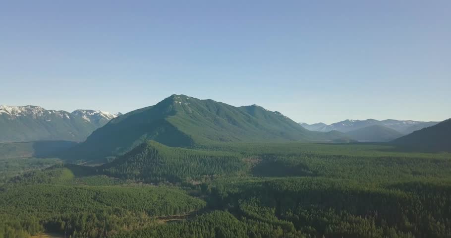 Aerial of Mountains in Washington State