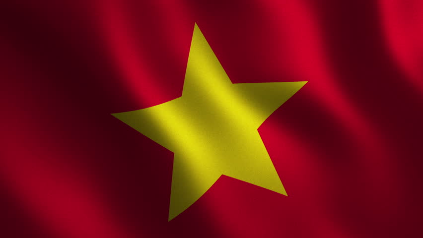 Vietnam Flag Waving 3d. Abstract Stock Footage Video (100% Royalty-free