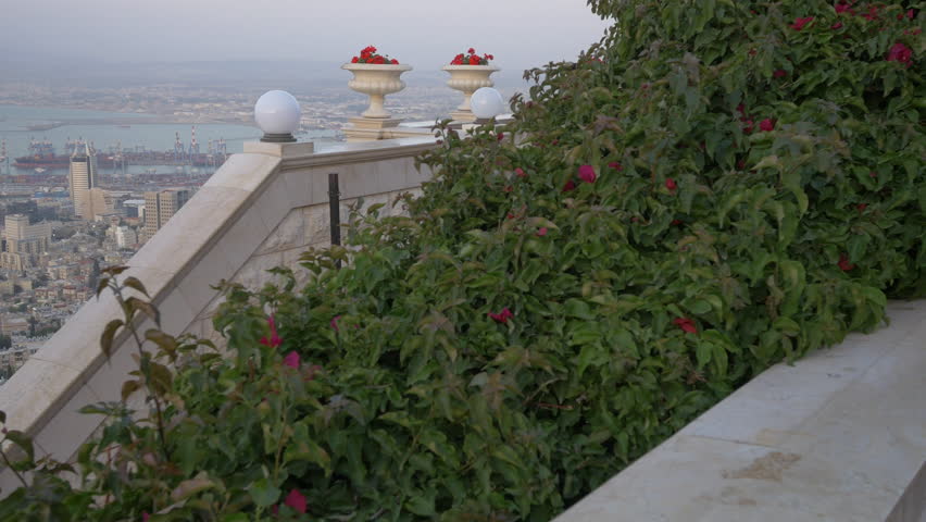 Haifa, Israel - June, 2017: View of Haifa from Baha