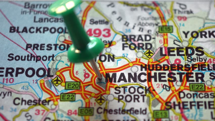 6 Road map manchester Stock Video Footage - 4K and HD Video Clips ...