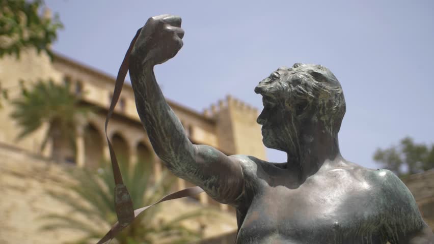 Statue at the Cathedral of Palma de Mallorca, Spain