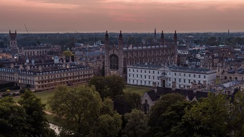 Aerial View of Cambridge UK, United Kingdom
