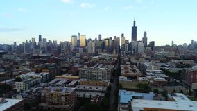 This video reveals gorgeous aerial views of downtown Chicago's skyline. 