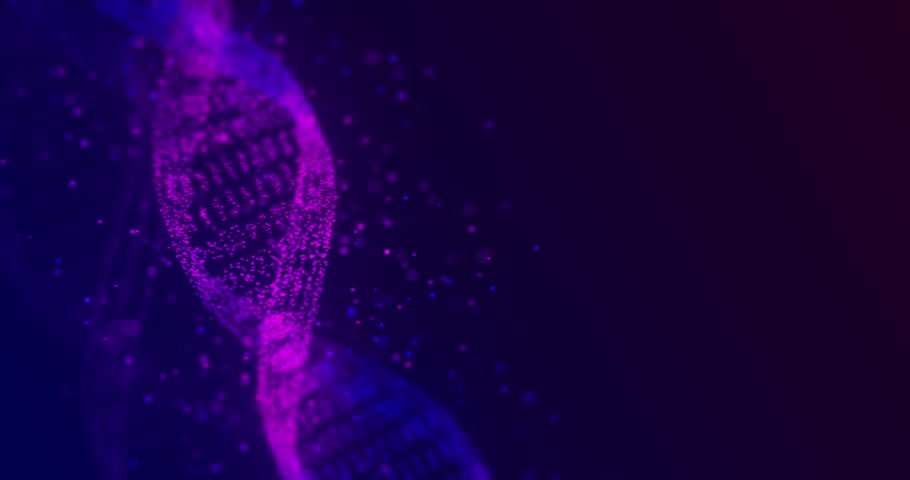 Abstract Glittering Dna Double Helix Stock Footage Video