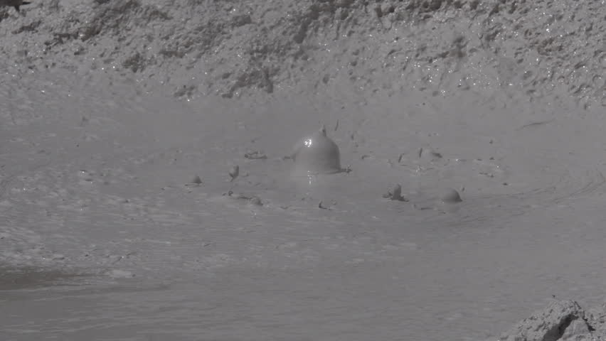 Small Bubbles in Paint Pots of Hot Spring