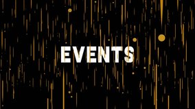 Events Title Motion Background Video Loop Featuring Rotating Golden Lines