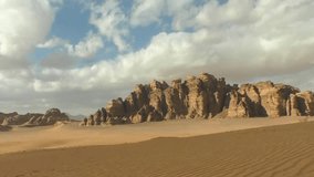 The Time lapse video of Wadirum desert in Jordan
