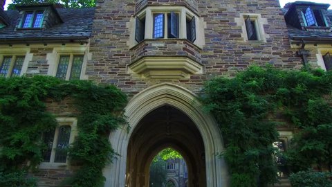 Princeton, NJ / United States - August 12, 2018.   This video shows the Princeton University campus dorms.  