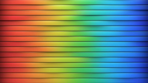 Bright Colorful horizontal lines. Seamless loop abstract motion background. 3D render animation 4k UHD 3840x2160: stockvideo