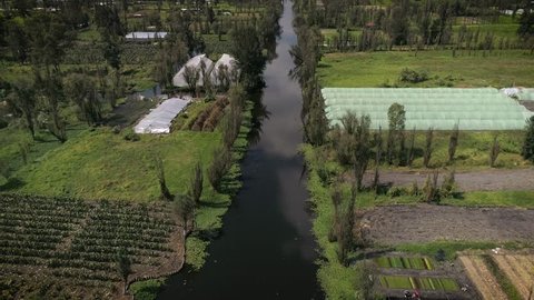 Xochimilco, Mexico drone View