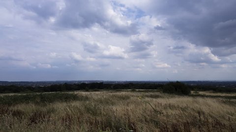 The distant London skyline as seen in a timelapse from Stanmore	