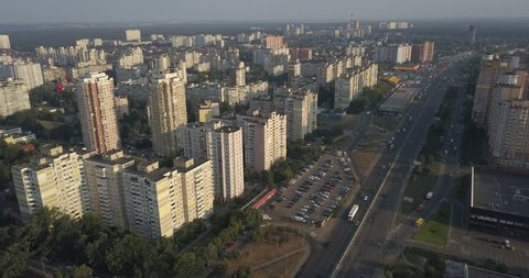 Soviet Architecture On Autumn Foggy Day Stock Footage Video (100% ...