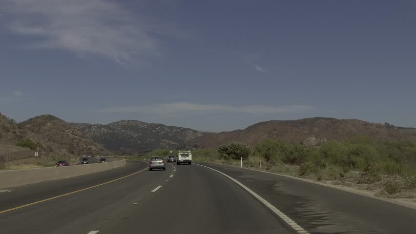 driving on the 76 Highway California San Diego County Country Road 05.MOV