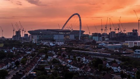 Aerial View of Wembley Stadium, London, United Kingdom