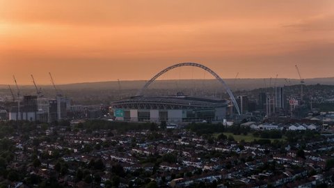 Aerial View of Wembley Stadium, London, United Kingdom