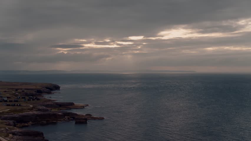 Aerial view of Portland Bill Lighthouse, Portland, United Kingdom