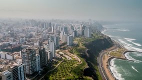 Establishing Aerial View of Lima, Peru