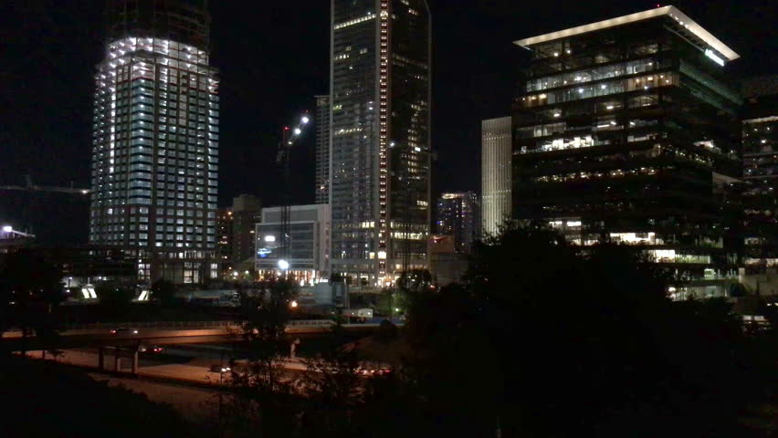 Downtown Charlotte, NC at night