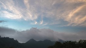 4K Timelapse of the cloud over the tropical mountain