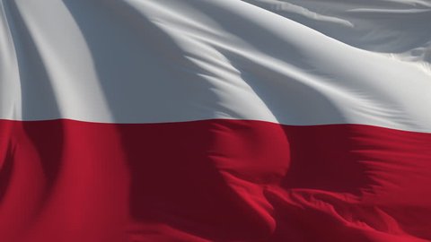 Flag of Poland: seamless loop animation (full screen, 4K)