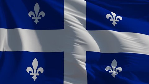 Flag of Quebec: seamless loop animation (full screen, 4K)