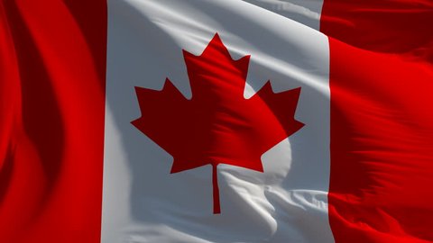 Flag of Canada: seamless loop animation (full screen, 4K)