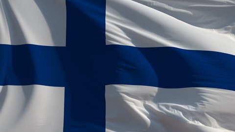 Flag of Finland: seamless loop animation (full screen, 4K)